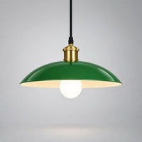 VERDANTHALO – Green Dome Pendant Light for Ambient Elegance