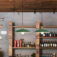 VERDANTHALO – Green Dome Pendant Light for Ambient Elegance