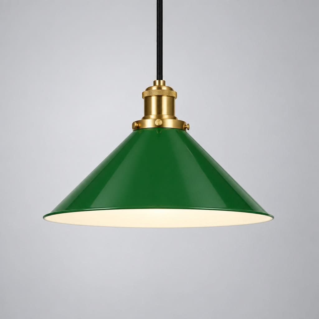 VERDANTHALO – Green Dome Pendant Light for Ambient Elegance