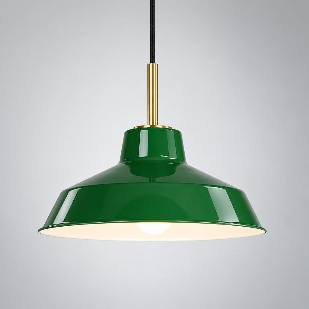 VERDANTHALO – Green Dome Pendant Light for Ambient Elegance