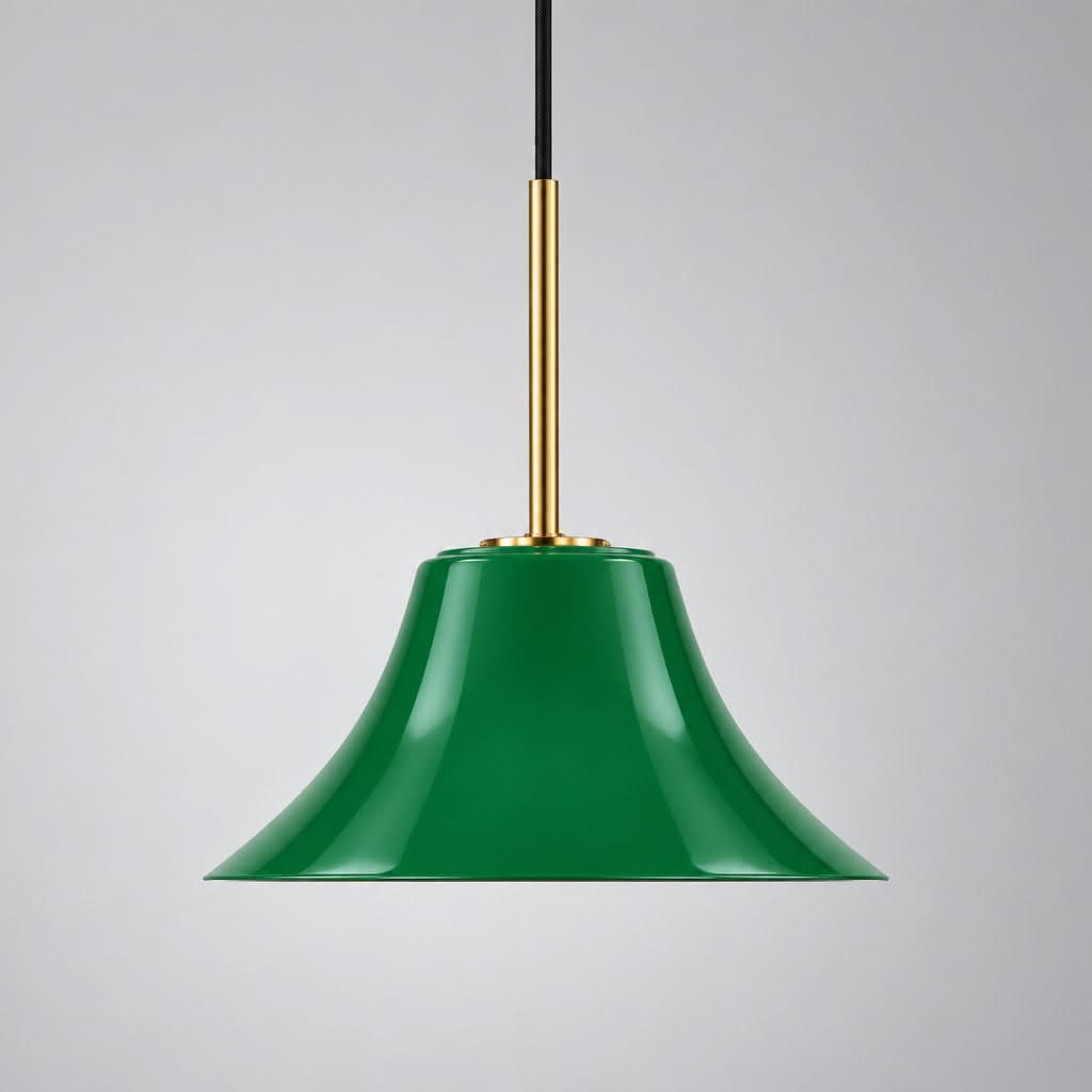 VERDANTHALO – Green Dome Pendant Light for Ambient Elegance