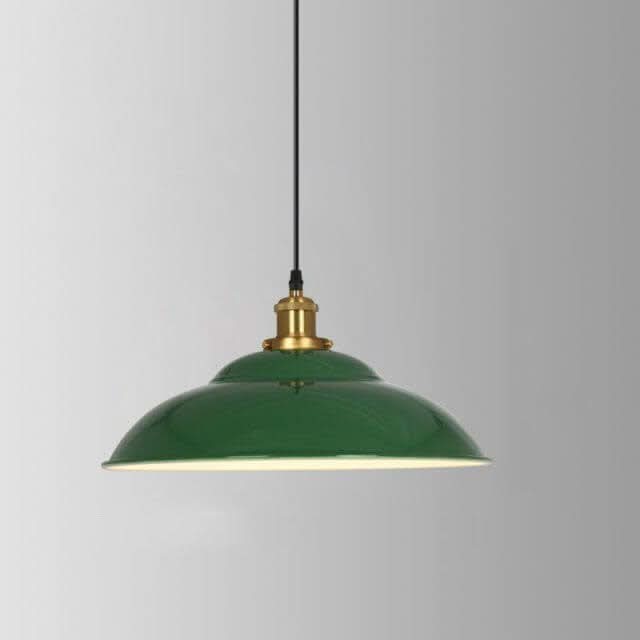 VERDANTHALO – Green Dome Pendant Light for Ambient Elegance