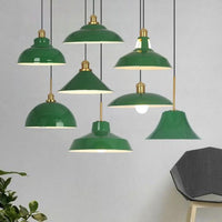 VERDANTHALO – Green Dome Pendant Light for Ambient Elegance