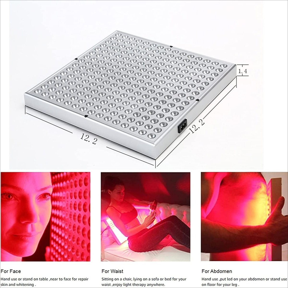 InfraGlow - Red Light Therapy Panel with 225 LEDs for Skin Rejuvenation & Relaxation 7