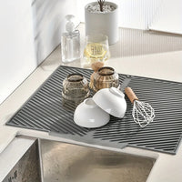 Innovative Silicone Dish Drying Mat with Raised Stripes for Quick Drying 2