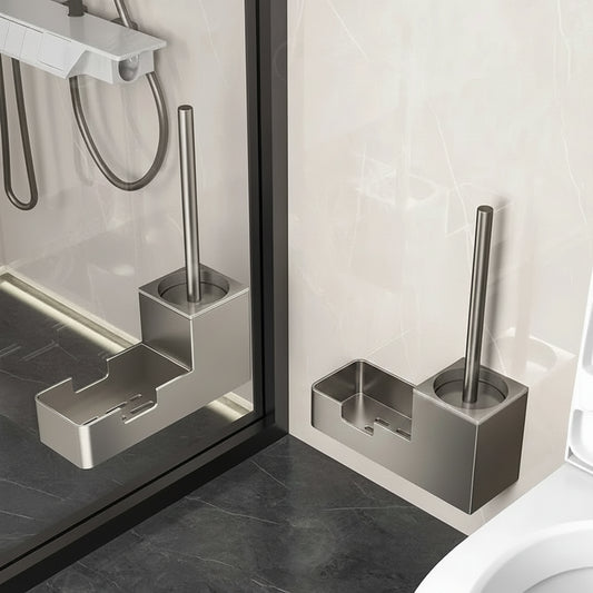 Innovative Toilet Brush Set with Holder - Hygienic Storage & Easy Access 0