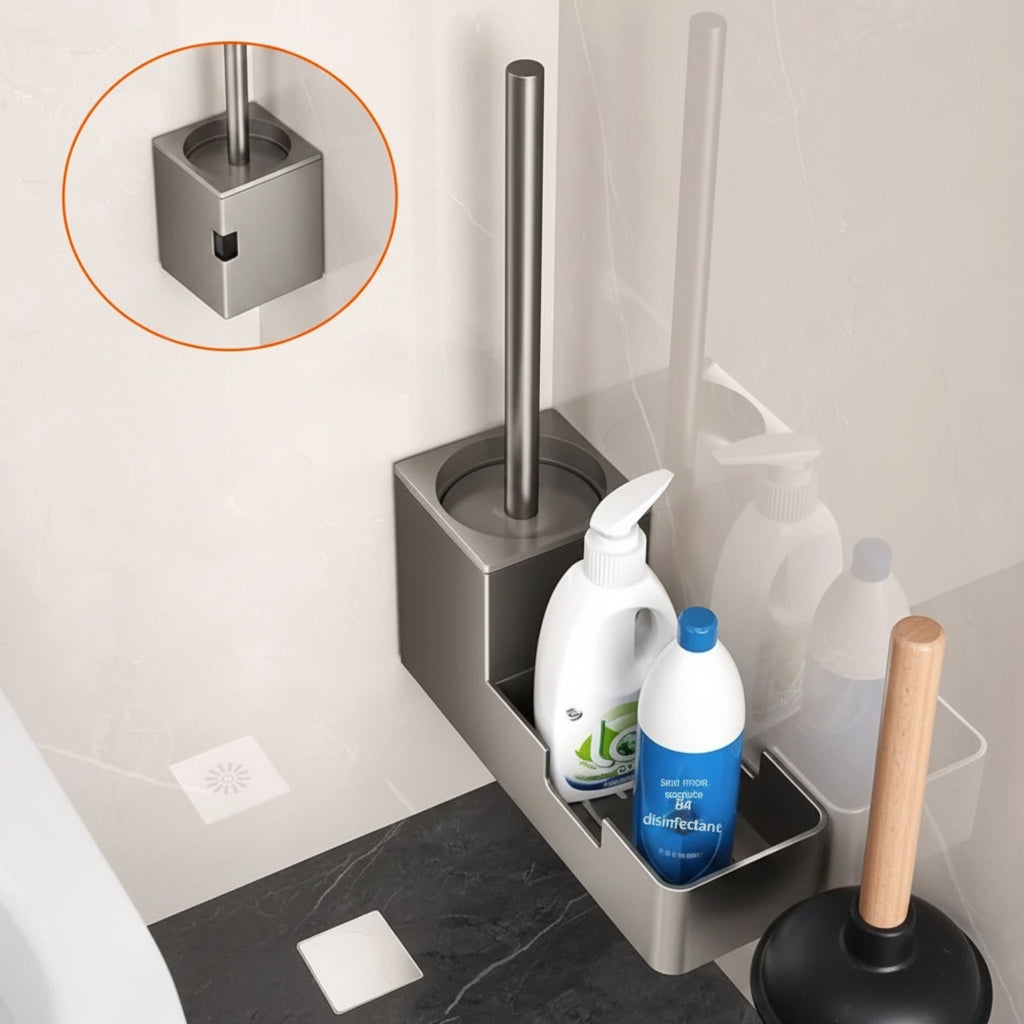 Innovative Toilet Brush Set with Holder - Hygienic Storage & Easy Access 1