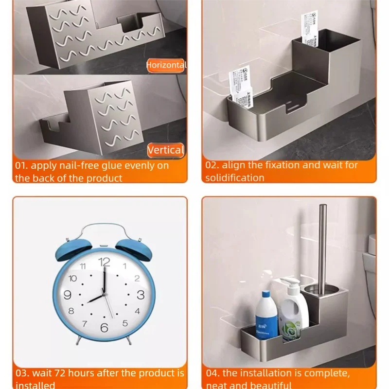 Innovative Toilet Brush Set with Holder - Hygienic Storage & Easy Access 5