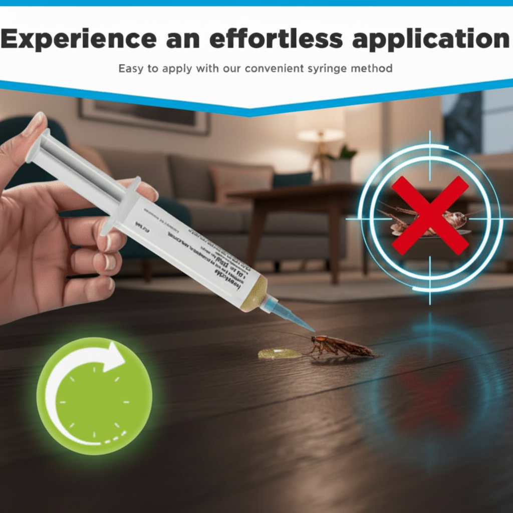 InsectBan - Roach Gel Bait for Indoor & Outdoor Pest Control, Long-Lasting Cockroach Elimination 3