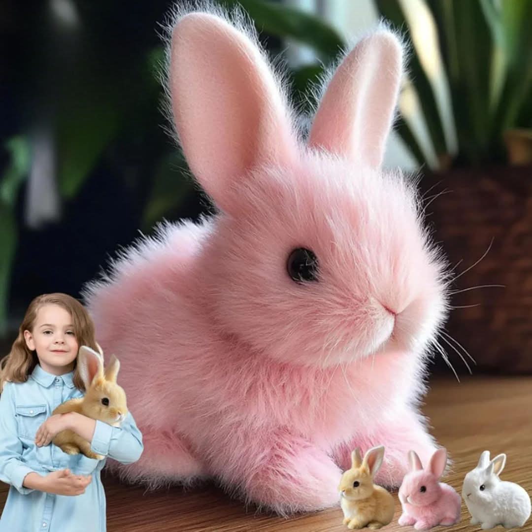 Interactive Plush Bunny Toy - Realistic Movements & Sounds, Perfect Stuffed Animal for Kids 6