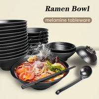 Japanese Ramen Bowl - Durable Plastic Noodle Bowl for Soup & Salads 4