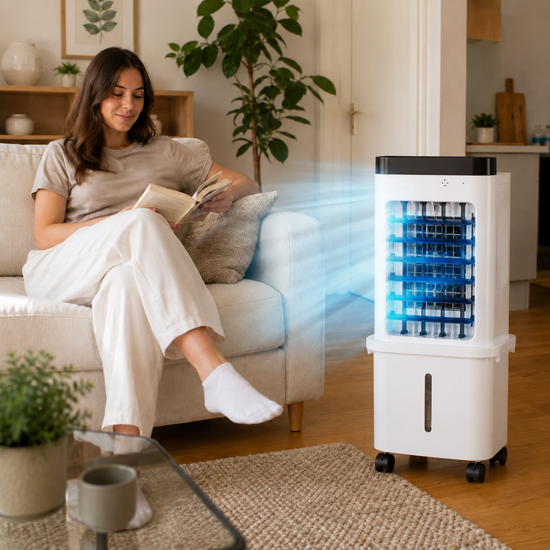 FROSTORA – Refroidisseur d'air évaporatif intelligent pour un refroidissement puissant au quotidien