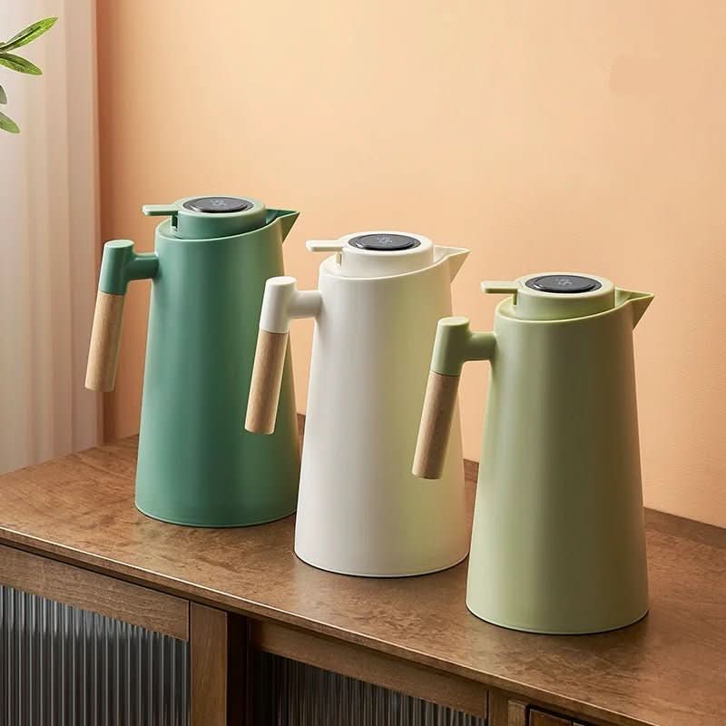 LATTEA THERMO – Double-walled Thermos Flask with Temperature Display and Wooden Handle 3