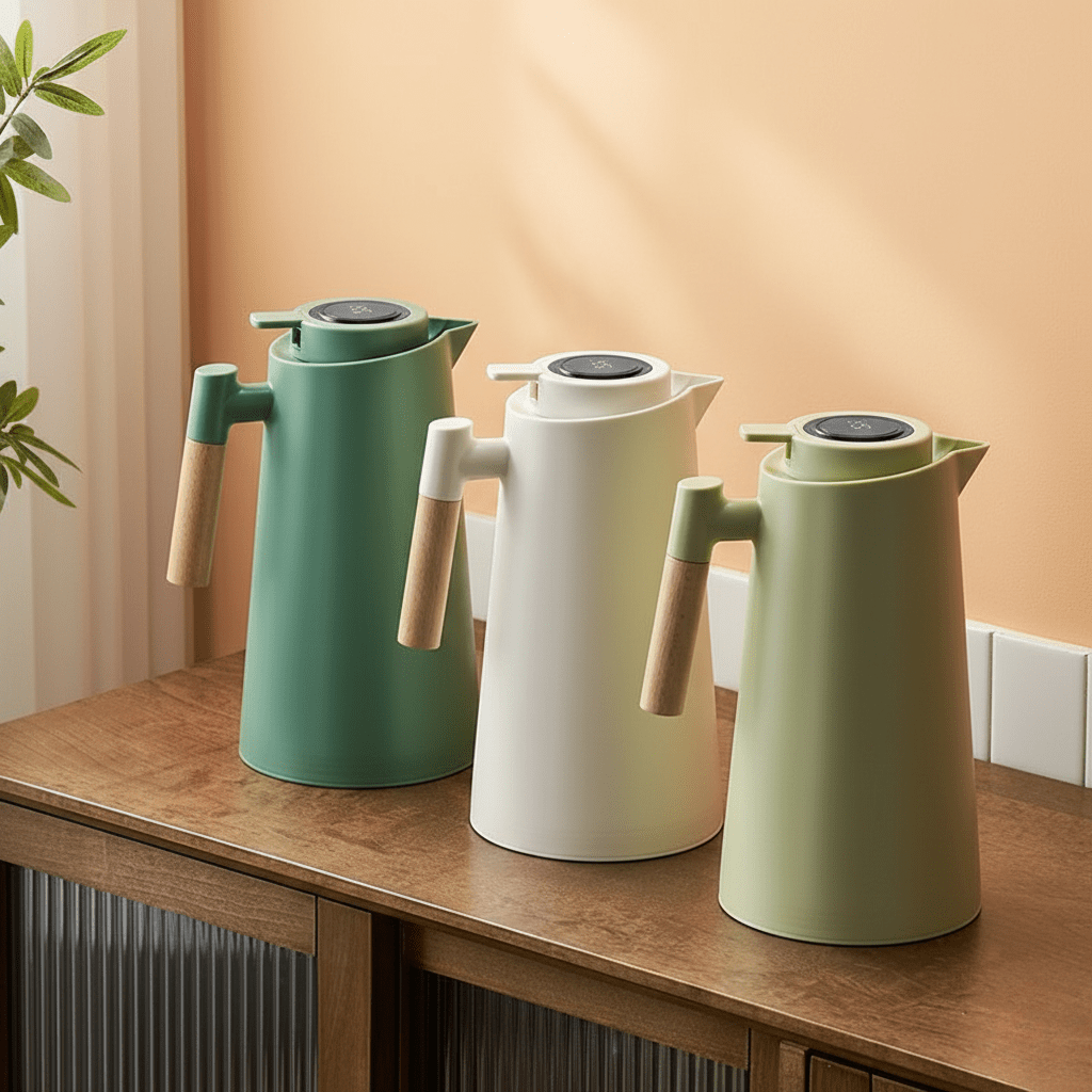 LATTEA THERMO – Double-walled Thermos Flask with Temperature Display and Wooden Handle 6