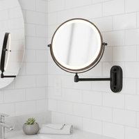LED Lighted Magnifying Makeup Mirror - Adjustable Brightness & Travel-Friendly Design 1