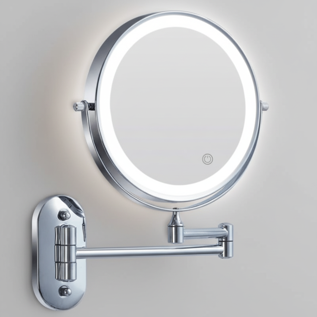 LED Lighted Magnifying Makeup Mirror - Adjustable Brightness & Travel-Friendly Design 7