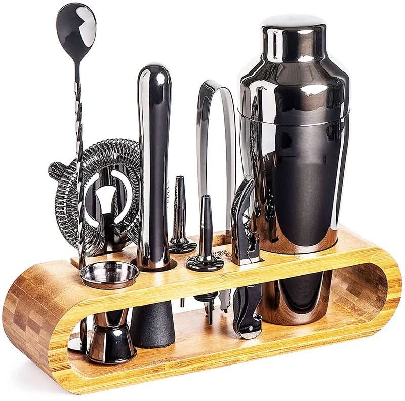 LUXMIX BARSET - 10-piece stainless steel cocktail set for stylish drinks 10