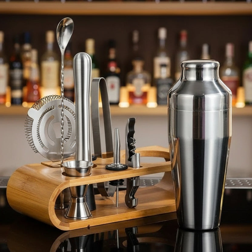 LUXMIX BARSET - 10-piece stainless steel cocktail set for stylish drinks 2