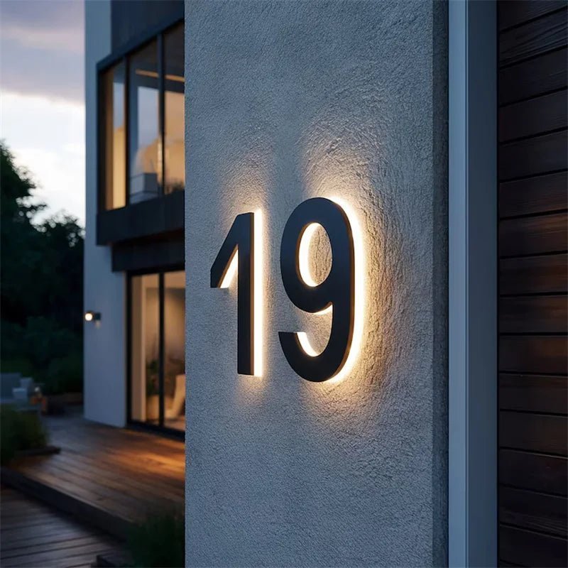 Lichtzeichen - Modern LED House Number Sign with Custom Size & Waterproof Design 1