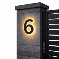 Lichtzeichen - Modern LED House Number Sign with Custom Size & Waterproof Design 11