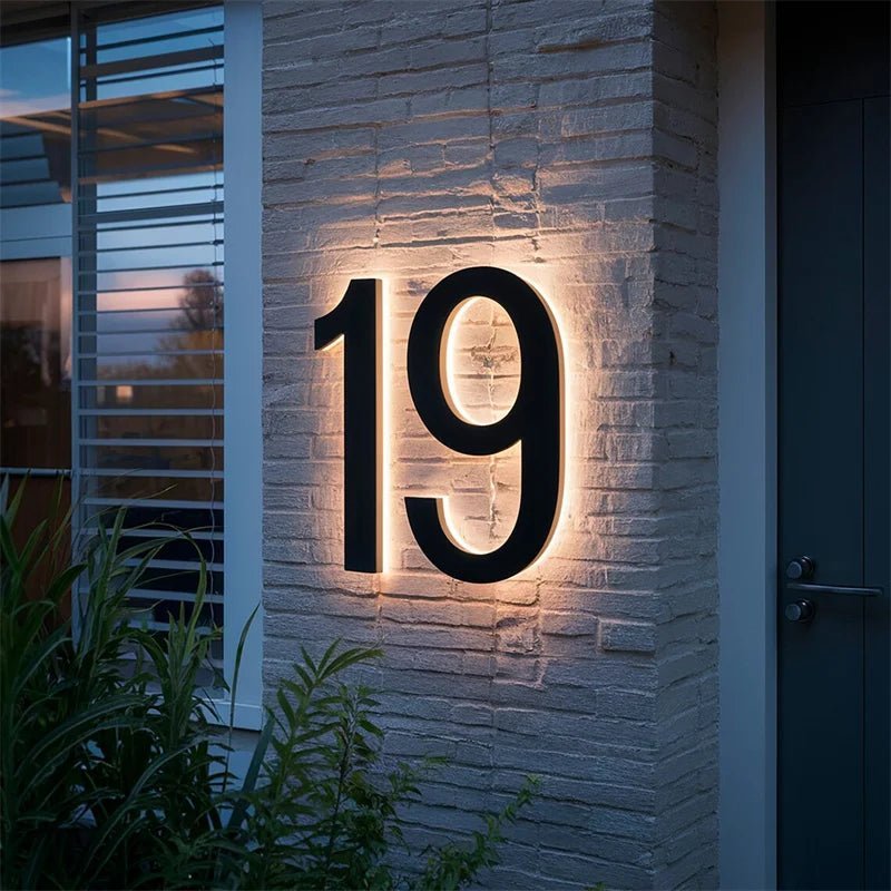 Lichtzeichen - Modern LED House Number Sign with Custom Size & Waterproof Design 2