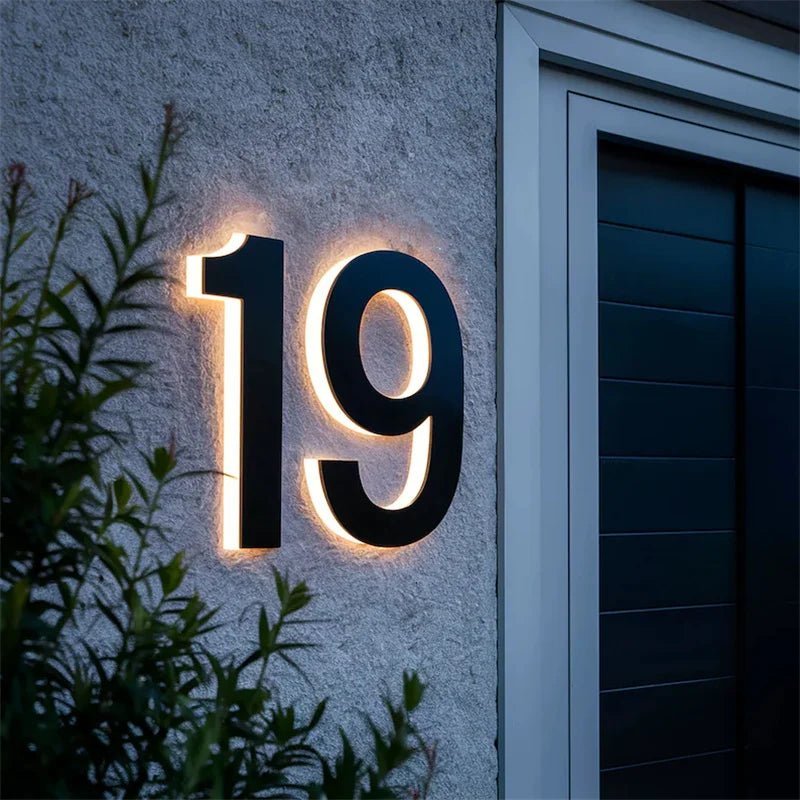 Lichtzeichen - Modern LED House Number Sign with Custom Size & Waterproof Design 3