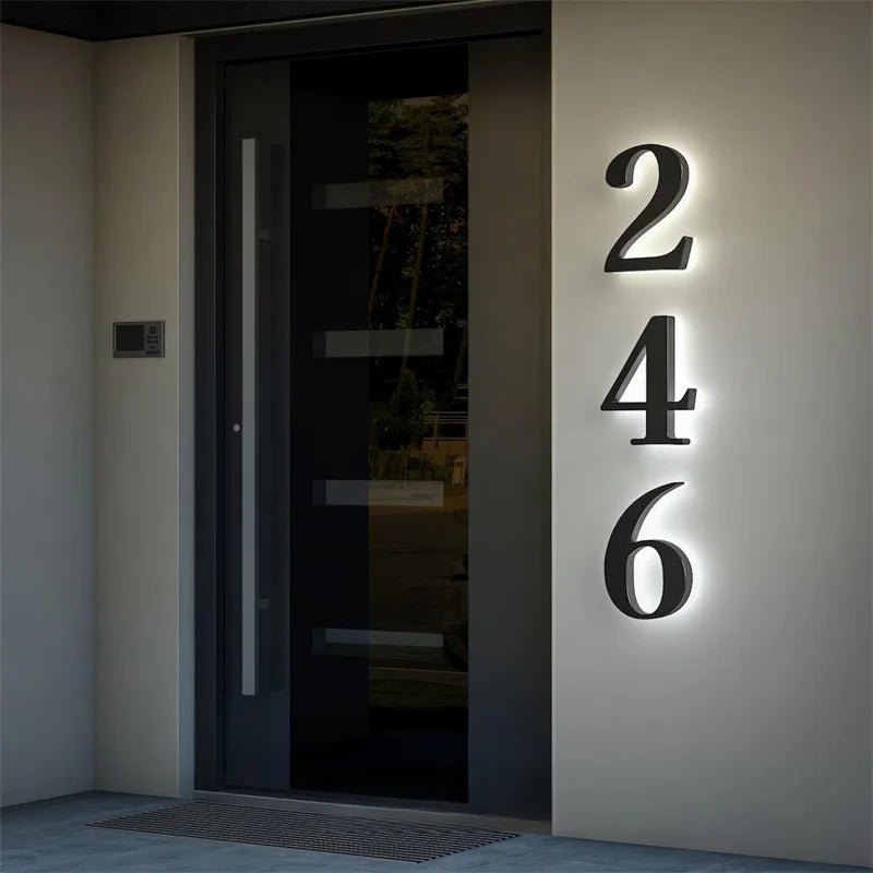 Lichtzeichen - Modern LED House Number Sign with Custom Size & Waterproof Design 4