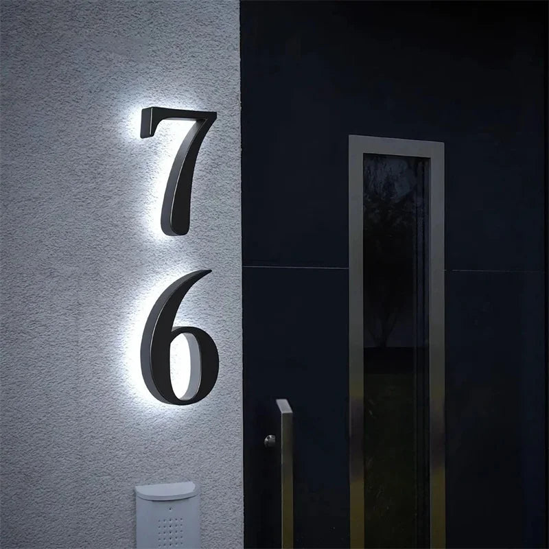 Lichtzeichen - Modern LED House Number Sign with Custom Size & Waterproof Design 5
