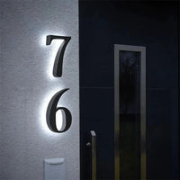 Lichtzeichen - Modern LED House Number Sign with Custom Size & Waterproof Design 5