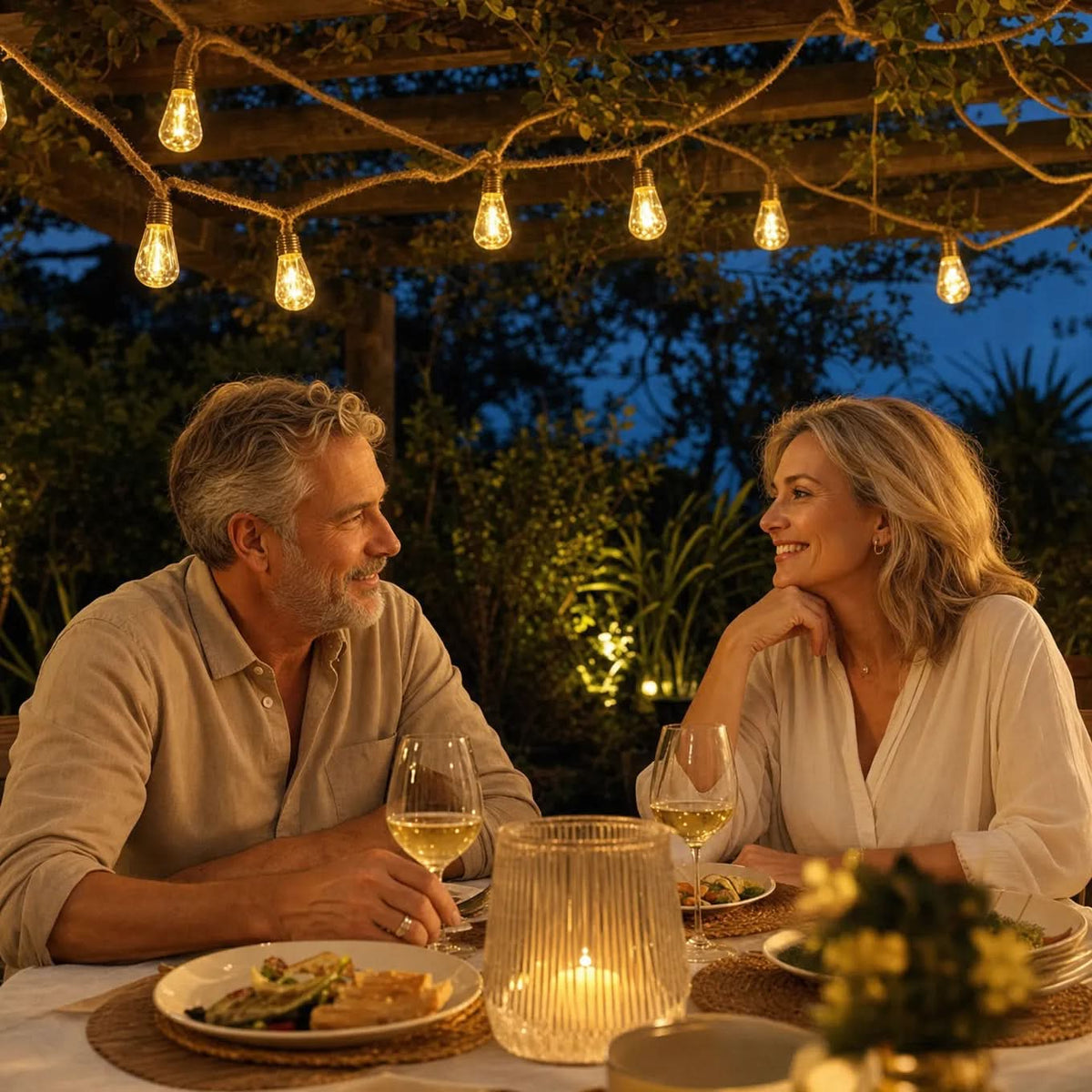 DUSKLACE – Solar String Lights for Cozy Garden Ambiance
