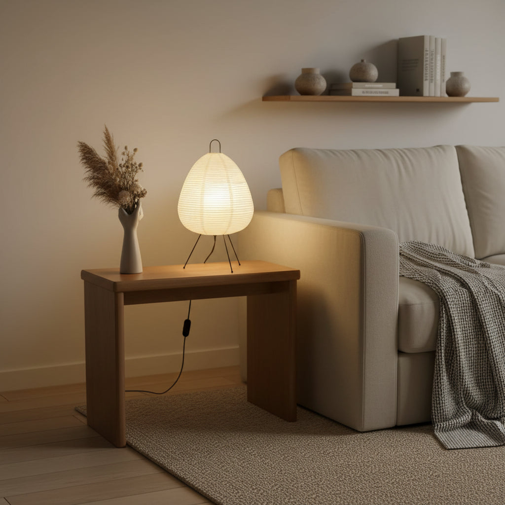 Lumirice - Japanese Rice Paper Table Lamp for Soft Ambient Lighting 1