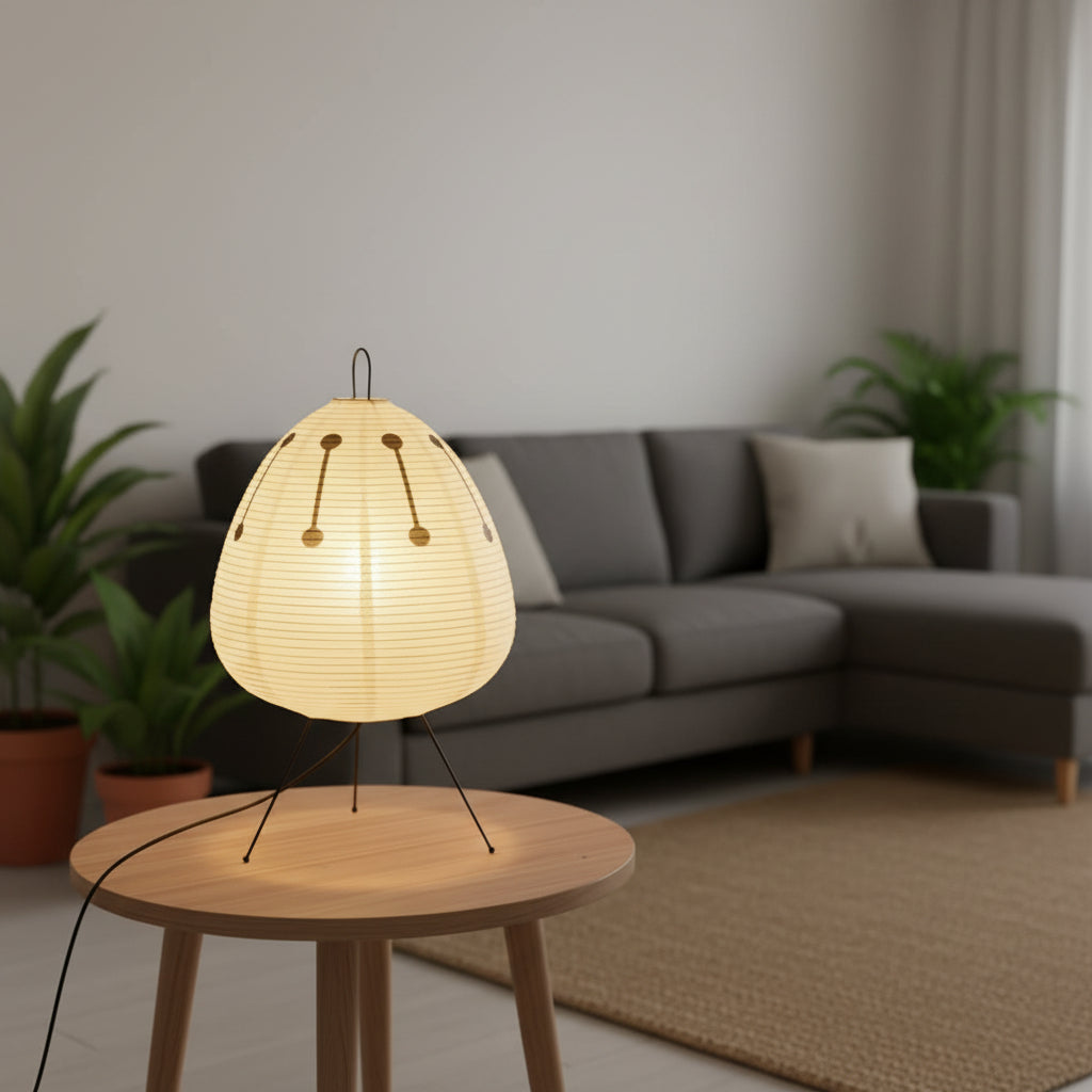 Lumirice - Japanese Rice Paper Table Lamp for Soft Ambient Lighting 3