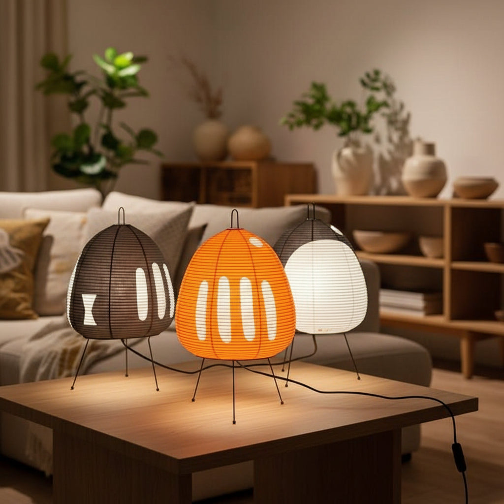 Lumirice - Japanese Rice Paper Table Lamp for Soft Ambient Lighting 4