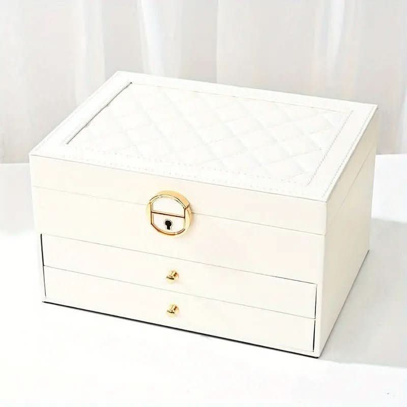 Luxe Jewel - Elegant Leather Travel Jewelry Organizer with Multi-Layered Storage 4