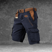 MAVERICK Men's Cargo Shorts - Lightweight Black Work Shorts with Multiple Pockets 3