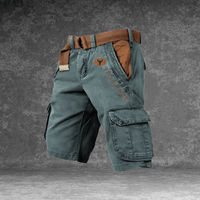MAVERICK Men's Cargo Shorts - Lightweight Black Work Shorts with Multiple Pockets 4