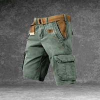 MAVERICK Men's Cargo Shorts - Lightweight Black Work Shorts with Multiple Pockets 6