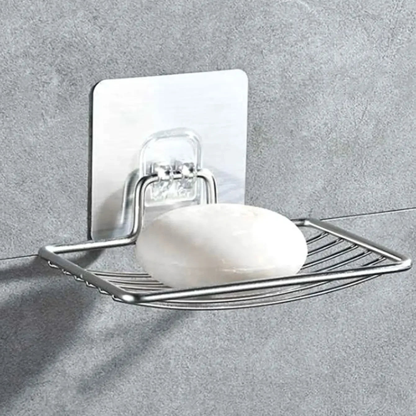 SOAP SHELF – Wall-mounted stainless steel soap rack with drainage design for clean and organized bathroom storage