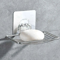 SOAP SHELF – Wall-mounted stainless steel soap rack with drainage design for clean and organized bathroom storage
