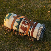 MEXIBREEZE – Boheme-Leinendecke für Reisen und Sofa