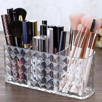 MIRROR BOX – Diamond patterned bathroom storage cabinet designed for organizing cosmetics, lipsticks, and daily essentials