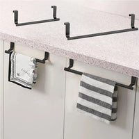 DOOR TOWEL BAR – Stainless steel over-the-door towel rack designed for space-saving storage in kitchen and bathroom use