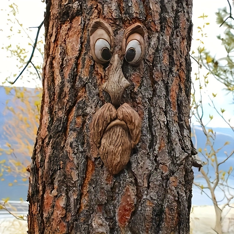 WOODWINK - Ornement fantaisiste en forme de visage d’arbre pour apporter du caractère ludique à l’extérieur.