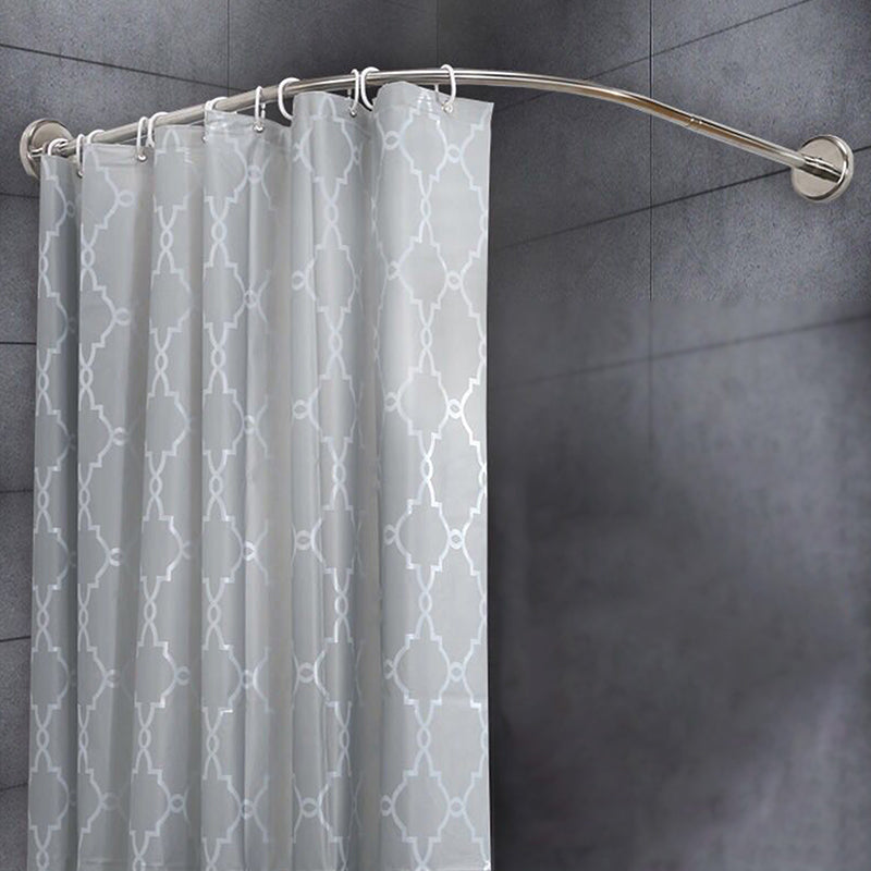 FLEXICURVE – Tringle de douche extensible en L avec installation sans perçage en acier inoxydable pour salles de bains modernes