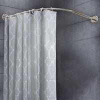 FLEXICURVE – Tringle de douche extensible en L avec installation sans perçage en acier inoxydable pour salles de bains modernes