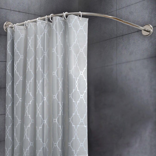 FLEXICURVE – Tringle de douche extensible en L avec installation sans perçage en acier inoxydable pour salles de bains modernes
