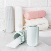 TRAVEL CUP – Étui de rangement portable pour brosse à dents et dentifrice, conçu pour un voyage hygiénique et compact
