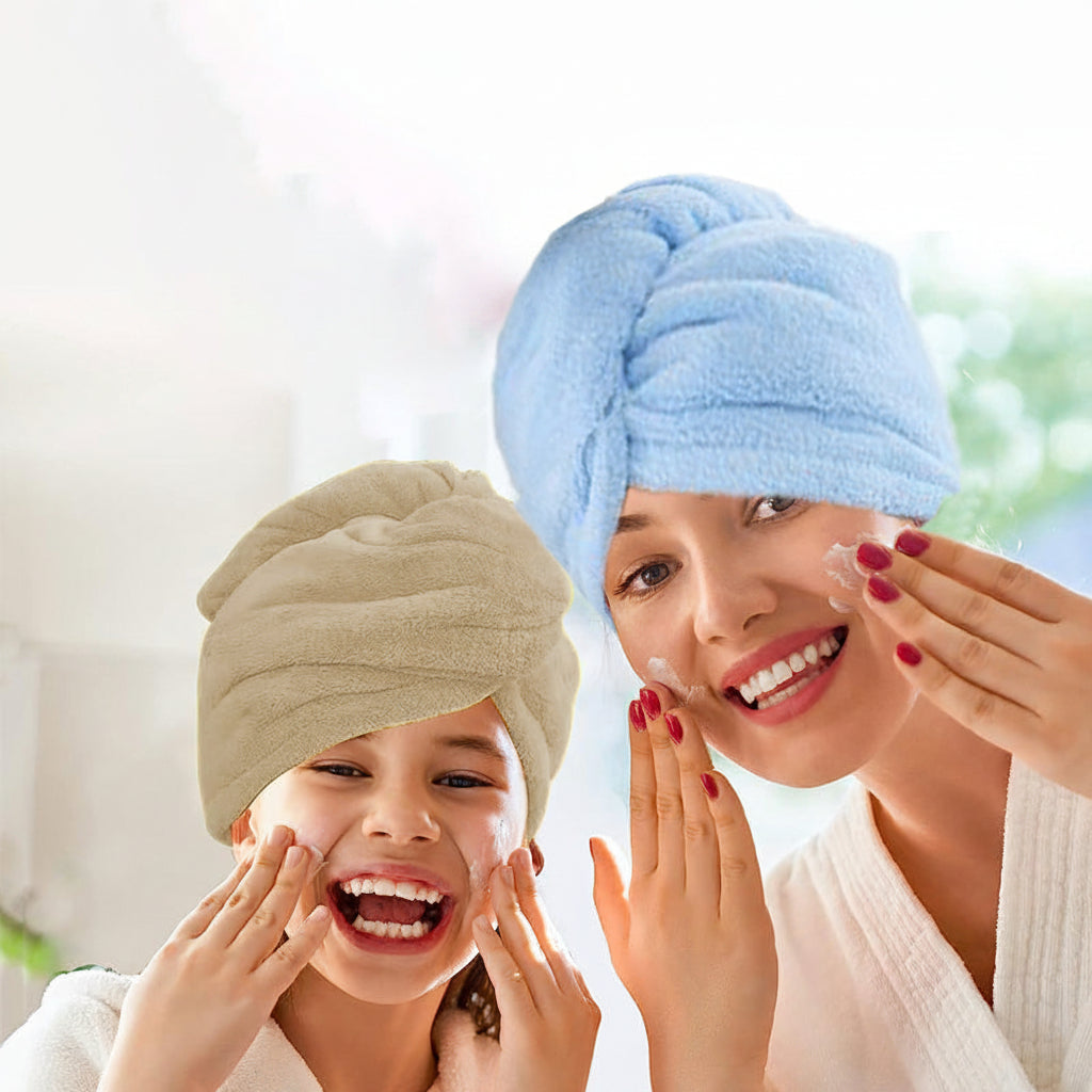 DRYELLA – Serviette en microfibre pour cheveux, enveloppement pour un séchage rapide et un soin capillaire confortable au quotidien