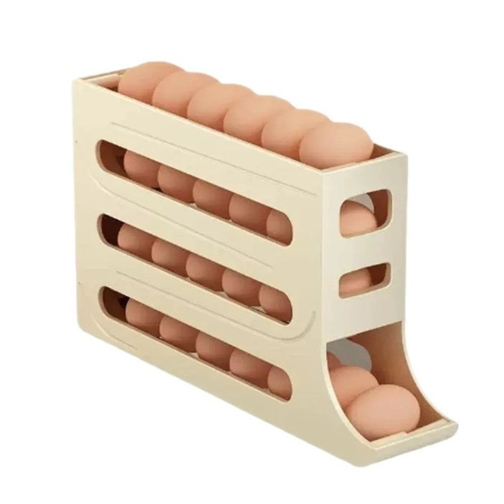 EGGROLLA – 4 Tier Rolling Egg Storage Organizer