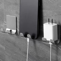 RAZORIX – Porte-rasoir sans perçage en aluminium spatial pour un rangement organisé dans la salle de bain